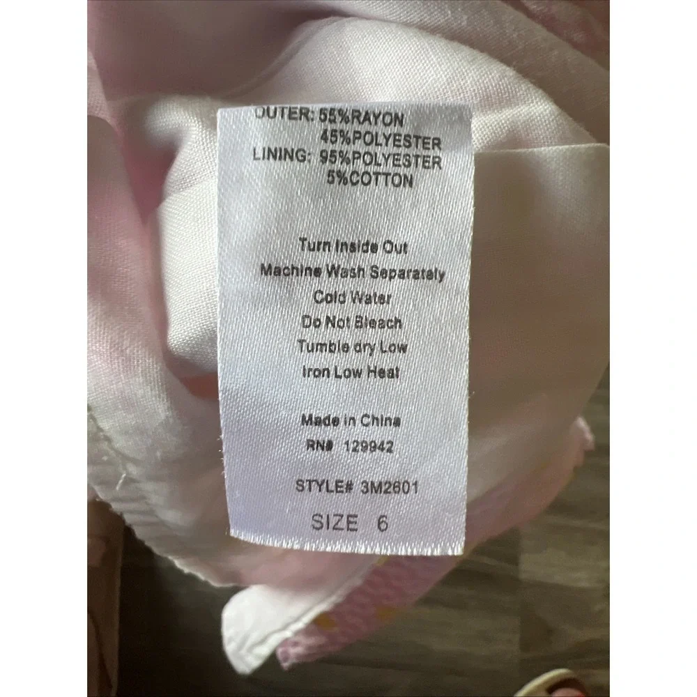 btween Size 6 pink gingham short set with Lemon Stitching - Picture 8 of 8